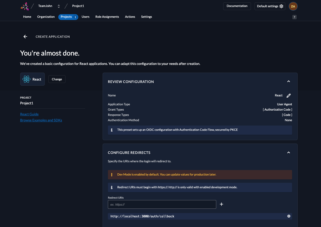 Project Configuration Overview